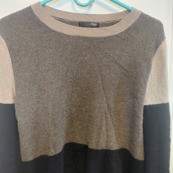 Aqua Brand Cashmere Color Block Sweater - Picture 3 of 10
